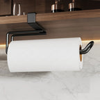Kitchen Paper Towel Rack Cabinet Kitchen Supplies Bathroom Wall-Mounted Matte Metal Roll Paper Holder