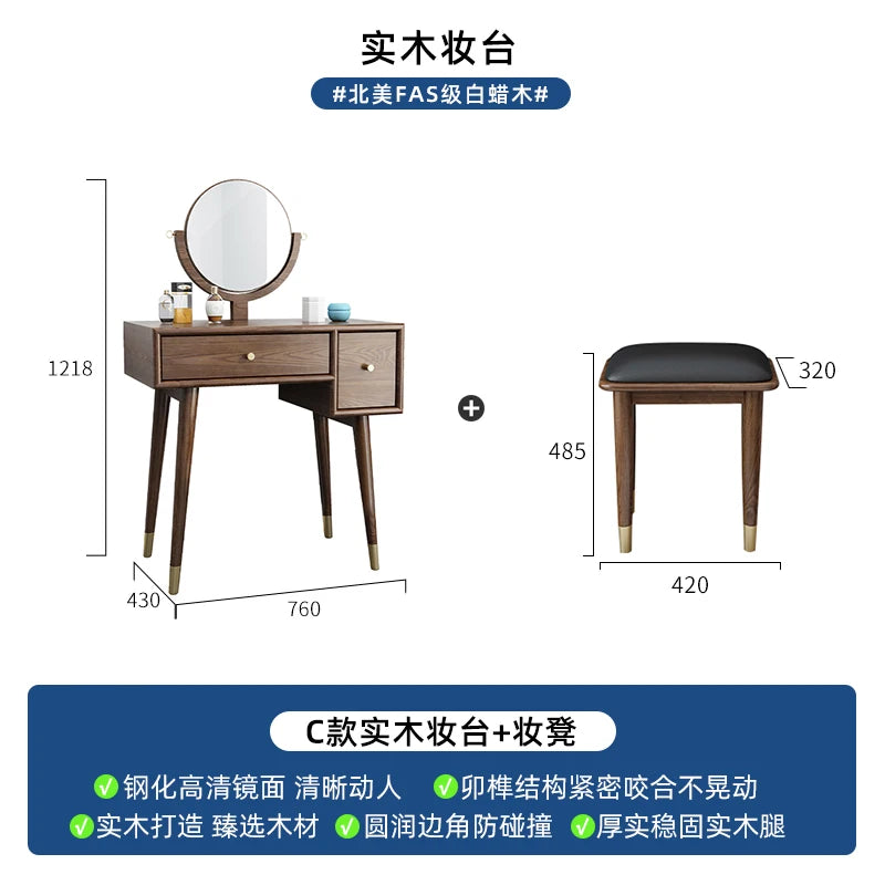 brown girl bedroom dresser eithe drawers box stool Small Hotel Dressing Table Storage Living Room Schminktisch Furniture