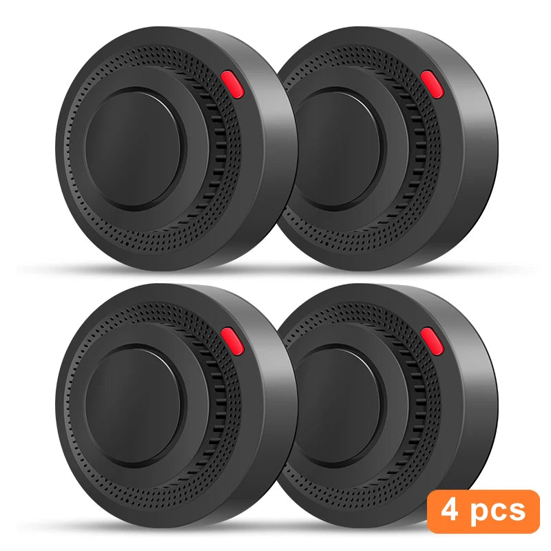 Tuya Smart WiFi Smoke Detector Smart Home 85dB Real-time Monitoring Remote Alarm Notification App Control Works With Alexa