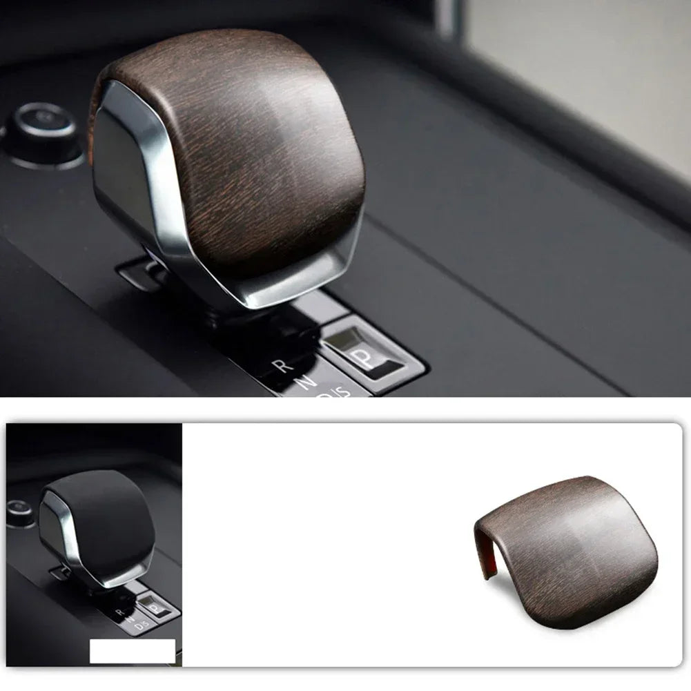 Car Wood Grain Style Console Gear Shift Knob Cover Trim Interior Accessories For Land Rover For Range Rover Sport 2023 2024