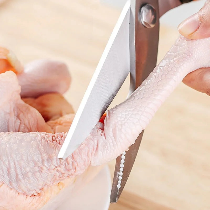Stainless Steel Kitchen Scissors Powerful Chicken Bone Scissors Cook Shear Cut Multifunctional Scissors Chef Scissors Knife Tool