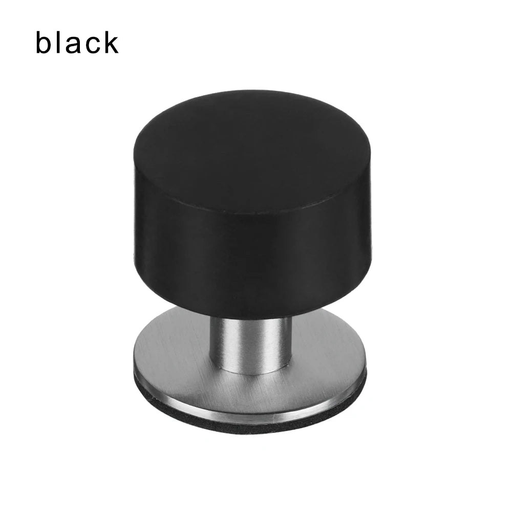 Zinc Alloy Kick Down Door Stopper Self Adhesive Anti Collision Doorstop Strong Suction Floor Holder Wall Protector Home Hardware