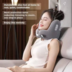 Memory Foam Travel Neck Pillow with Noise Reduction - U-Shaped Bluetooth Music Pillow for Ultimate Comfort on the Go travel