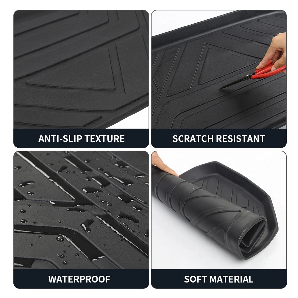 Trunk Mats for 2019-2023 Tesla Model Y TPE Trunk Cargo Tray Front Rear Trunk Frunk Storage Waterproof Protective Pad