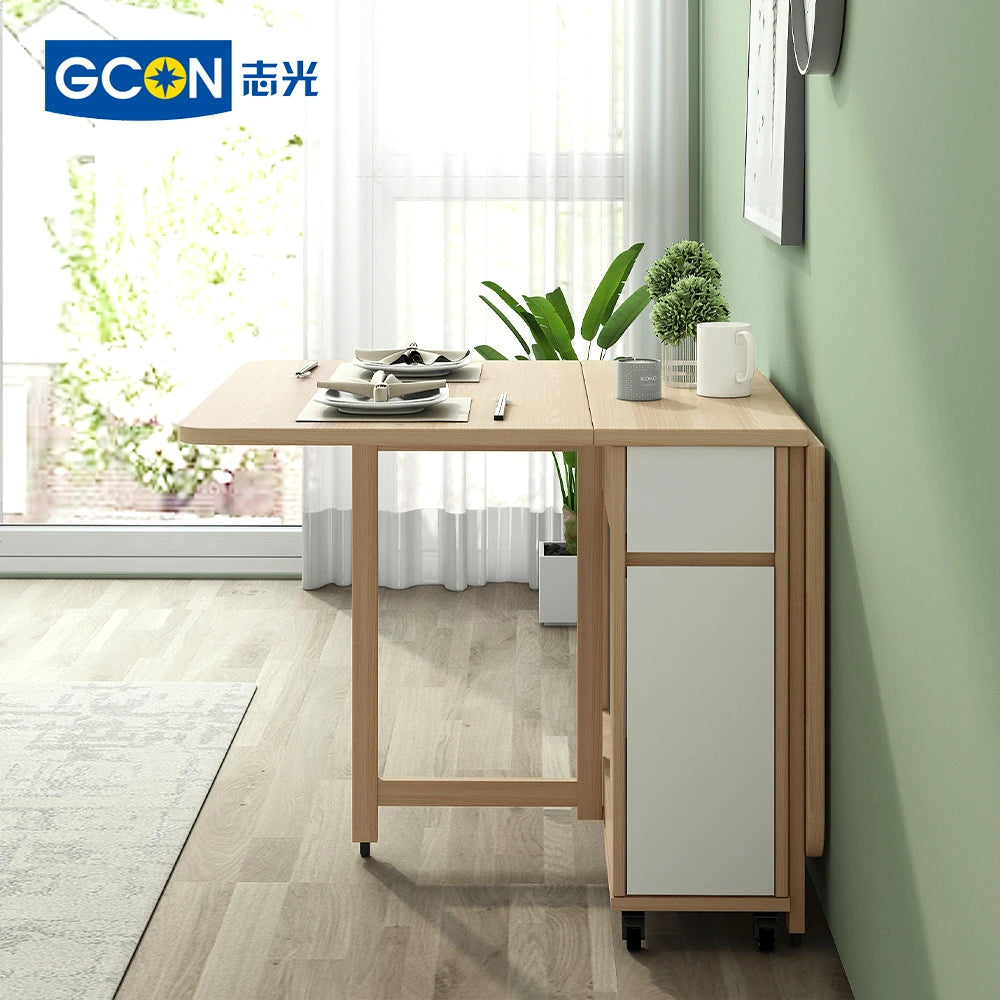 Folding Dining Table, Space Saving Kitchen Set Foldable Dinning Room Furniture