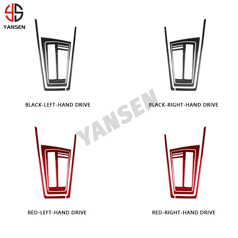 Gear Shift Panel Surround Trim Carbon Fiber Cover Sticker For Volkswagen Golf 8 GTI MK8 2021-2023 Car Inside Accessories