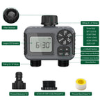 Insoma 2-Zone Sprinkler Timer Programmable Garden Hose Timer Water-Saving Irrigation Controller for Lawn Yard  Drip Systems IPX5