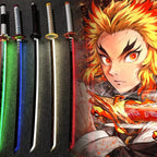 104cm Demon Slayer Bright Katana LED Light Sword Kimetsu No Yaiba Anime Cosplay Prop Real Size Japanese Katana Samurai Sabre