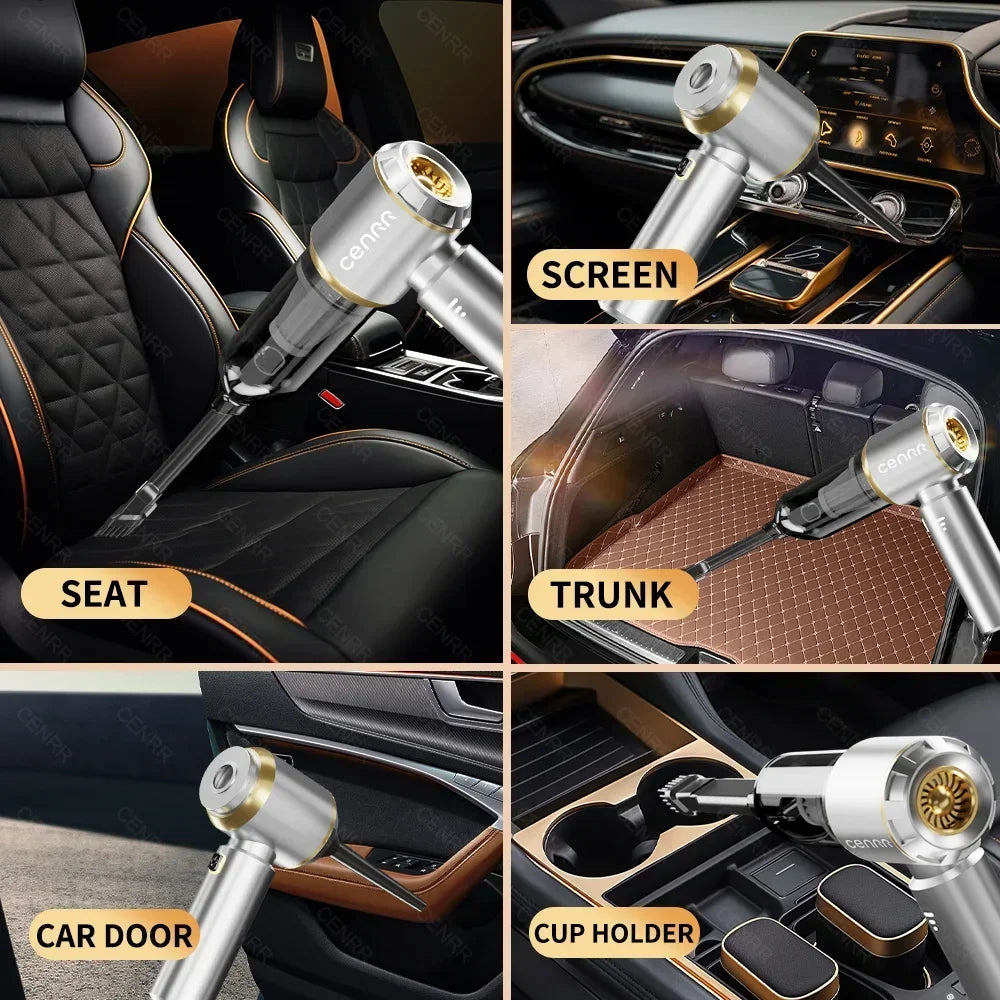 CENRR Mini Car Vacuum Cleaner 998000PA Powerful Cleaning Machine Wireless Handheld Home Appliance Portable Car Vacuum Cleaner
