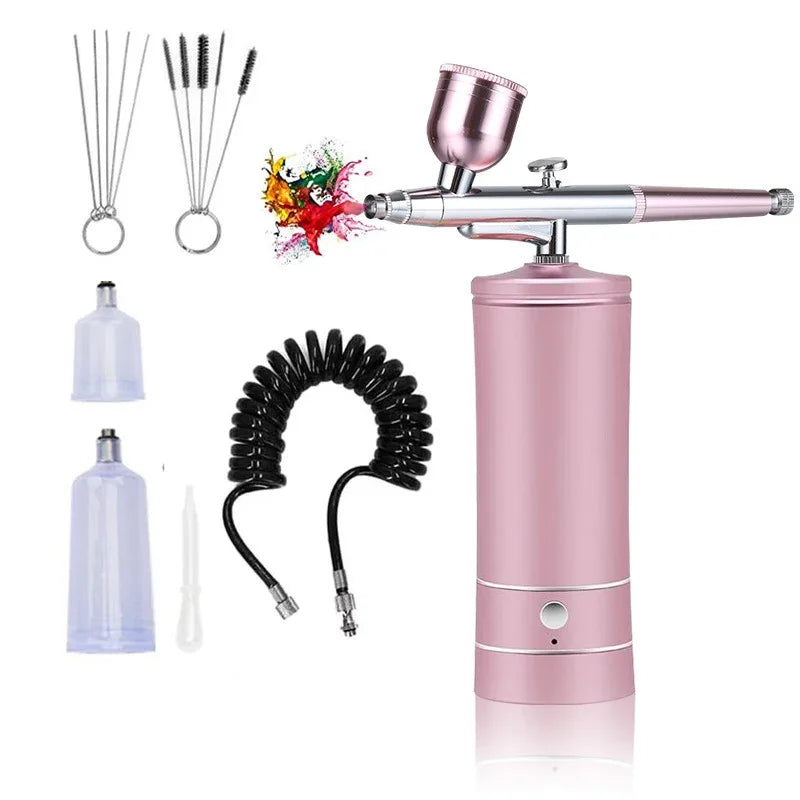 New Airbrush Nail with Compressor Portable Air Brush with Compressor For Nails Art Cake Craft Airbrush Nail Art Compressor