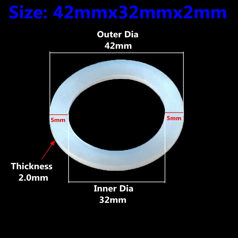 2-100PCS Silicone Flat Washer Silicone Gasket of Water Tank Interface Waterproof Gasket Thread Sealing Ring