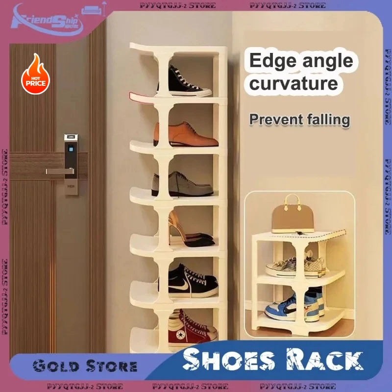 6/9 Layers Stackable Shoe Rack Simple Standing Storage Racks Household Wall Corner Shelves Dormitory Removable Shoe Organizers