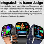 ET580 Smart Watch Men 2.04inch AMOLED Large Screen Bluetooth Call ECG Blood Pressure Oxygen Health Monitor SOS Smartwatch