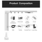 The 3 Generation Tuya Smart Electric Wifi Curtain Motor Motorized Intelligent Curtains Rail Track Cornice Remote Control System