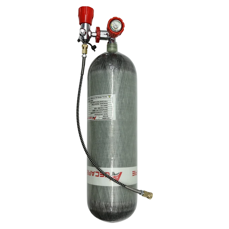 Acecare 4500Psi 300Bar 6.8L Carbon Fiber Cylinder High Pressure Air Tank HPA Fill Station Regulating Valve Scuba Diving M18*1.5