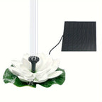 1.2W solar lotus fountain pump, DIY lotus solar fountain, suitable for garden bird bath, pond decoration, water features