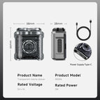 DOCOLAB Metal Electric Shaver Mini Portable Magnetic Double-Headed Beard Trimmer Full-Body Washing Shaving Razor For Men