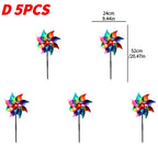 5/10PCS Bird Repeller Reflective Windmill Pinwheel Bird-Scaring Windmill Spinner for Garden Lawn Yard Decor and Keep Birds Away