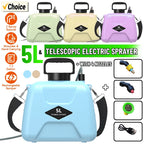 5L Electric Sprayer Automatic Garden Plant Mister 360 Rotating Nozzle with Shoulder Strap 1500mAh Rechargeable Irrigation Tool