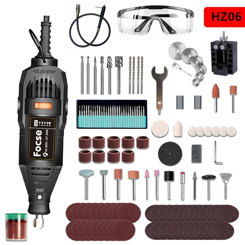 180W Power Electric Mini Drill Engraver Rotary Tool Polishing Grinder Variable Speed Dremel Engraving Pen with Accessories