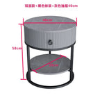 Modern Minimalist Round Slate Drawer Table: High-End Appeal, Perfect as Side Table or Bedside Cabinet