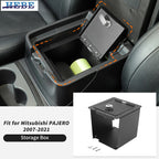 HEBE Armrest Safe Box For Mitsubishi Pajero 2007 2008 2009 2010 2011 2012 2013 2014 2015 2016 2017 2018 2019 2020 2021