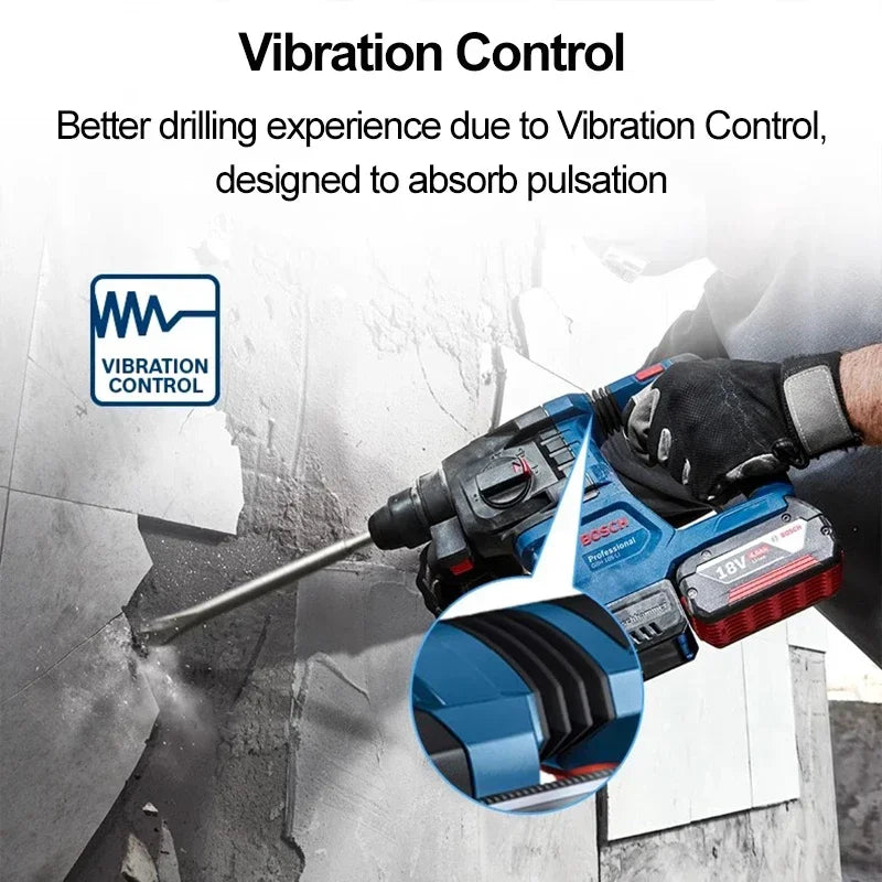 BOSCH GBH 185-LI Professional Brushless Rotary Hammer Impact Drill SDS PLUS 18V Rechargeable Concrete Electric Hammer GBH185-LI