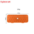 1-6PCS Faucet Splash Proof Pad Cross-Border Faucet Suction Pad Sink Splash Proof Drainage Pad Pool Platform Water Blocking Pad