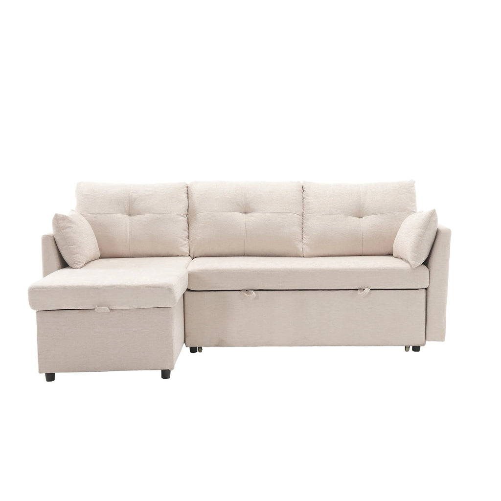 LVHOM Functional Modular Sofa (L-Shaped) With a Reversible Chaise Longue and Extra-Large Storage Space.