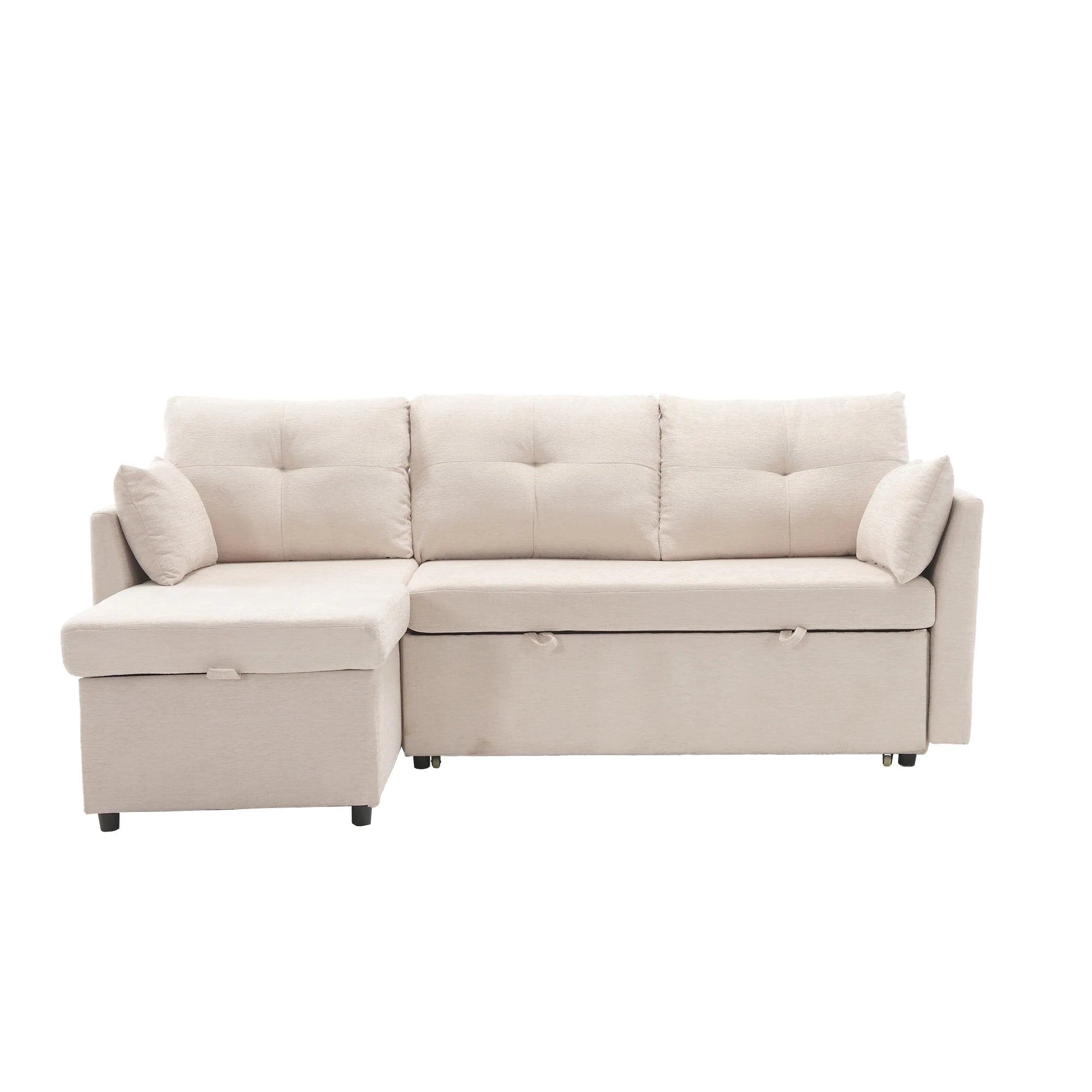 LVHOM Functional Modular Sofa (L-Shaped) With a Reversible Chaise Longue and Extra-Large Storage Space.