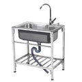 Kitchen Stainless steel sink with bracket Water basin Vegetable basin Dishwashing sink