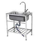 Kitchen Stainless steel sink with bracket Water basin Vegetable basin Dishwashing sink