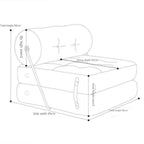 X&D Cream Style Lamb Fleece Leisure Folding Sofa Bed Fold Dual Use Single Small Unit Living Room Balcony Leisure Sofa Lazy Sofa