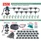 110-240V 45W Self-priming Pump Garden Greenhouse Plants Micro-Irrigation Kit Rapid Insertion 0.15MM Spray Nozzle Watering System