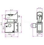 1PCS FA2-6/1BEK 250V 6A 5E4 Red Black Lock On Power Tool Electric Drill Trigger Switch Electric tool fittings switch