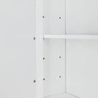 Single Door Mirror Indoor Bathroom Wall Mounted Cabinet Shelf White