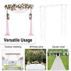 Stereoscopic White Garden Arch Arbor, Super Strong Metal Wedding Arch Decor, Outdoor Pergola Trellis