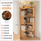 Solid Wood Corner Bookshelf 3-5 Tier Bookcase Storage Shelf Organizer Rack for Living Room Bedroom Home Office Furniture