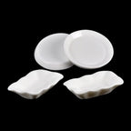 10Pcs Kitchen Toys Doll House Trays Plates Doll Durable Mini Food White Dishes Tableware Miniature Doll House Accessories