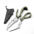 Kitchen stainless steel multi-functional scissors can be split fish bone scissors outdoor professional fishing scissors