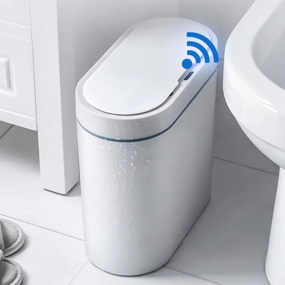 7L Trash Can Smart Sensor Automatic Household Electronic Kitchen Trash Bin Toilet Waterproof Narrow Seam Sensor Bin Trash Can