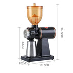 DIVEDEER Electric Coffee Grinder Stainless Steel Coffee Beans Grinder Automatic Detachable 8 File Adjustable Plane Burr Grinder