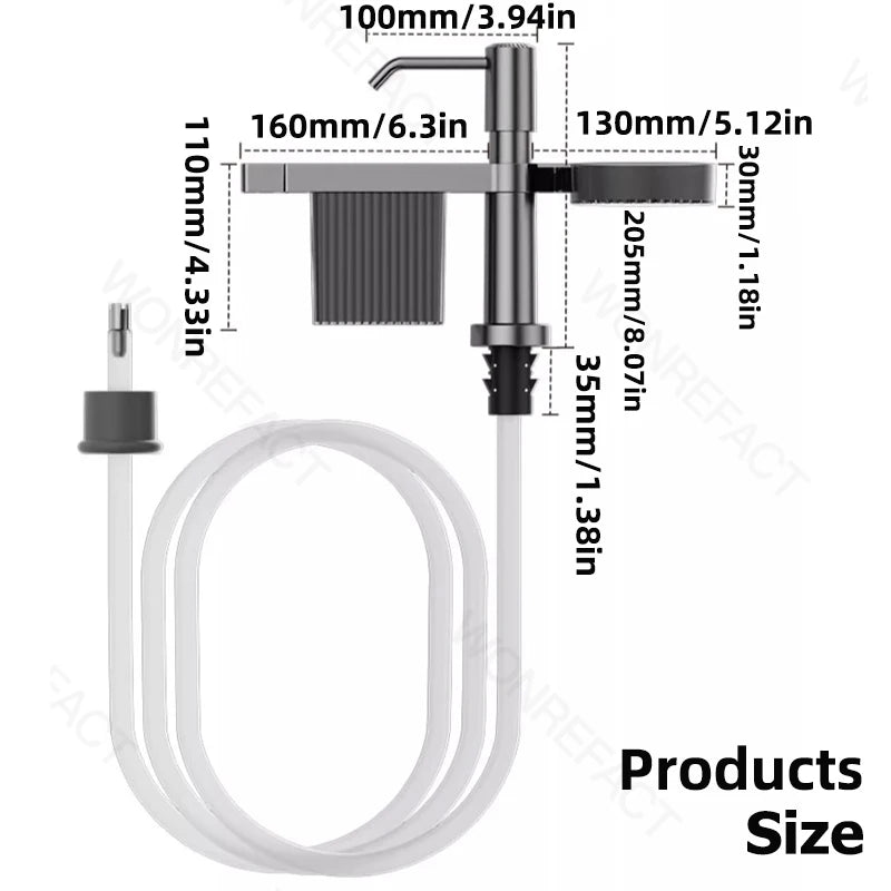 Kitchen Soap Dispenser With Knife Holder And Storage Rack Kitchen Sink Tools Extension Tube Detergent Soap Dispense