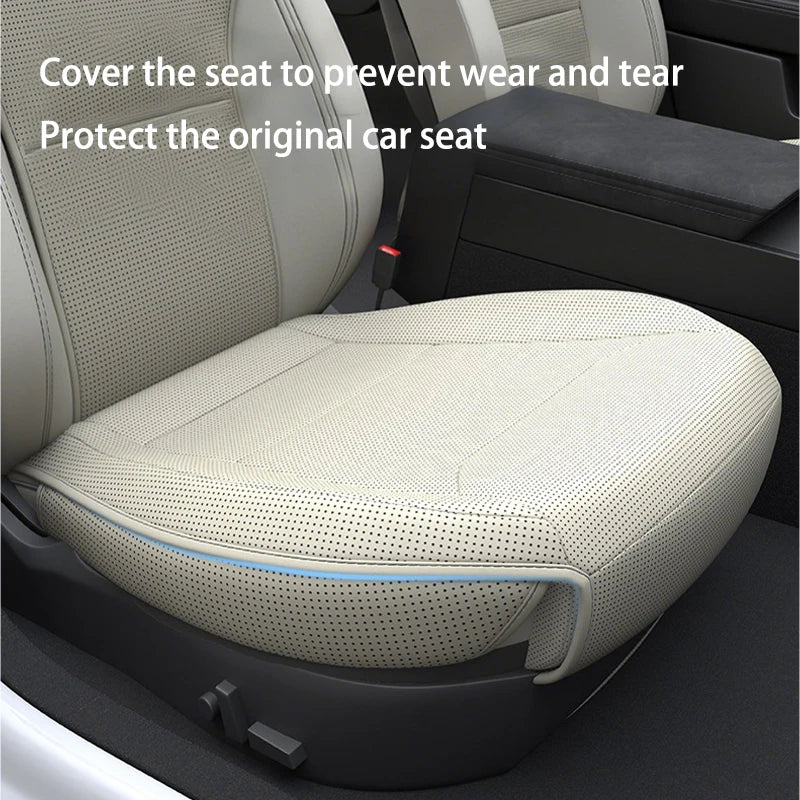For Tesla ModelY Juniper 2025 PU Seat Cushion Ventilation Comfortable, Four Seasons Universal Split Single Sitting Back row Set