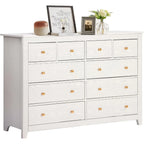 10 Drawer Dresser for Bedroom,Wood Chest of Drawers with Smooth Metal Rail,Large Dressers,Modern Bedroom Dressers with 10 Drawe