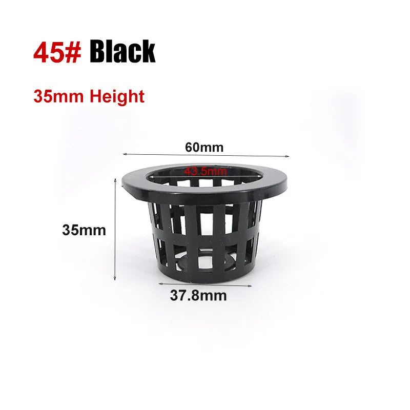 50pcs Hydroponic Soilless Mesh Net basket Plant veg Grow Nursery Cup Pot Sponge tray Aeroponic Veg Planter Clone Colonization q1