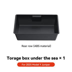 YZ For Tesla Model Y Juniper 2025 Underseat Storage Box Seats Drawer TPE Hidden Storage Tray Push Pull Car Organizer Accessories