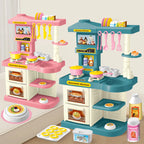 Mini Kitchen Play Set For Kids, Cooking Food Model Simulation Kitchenware Utensils Set Educational Gifts for Boys Girls