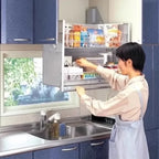 Kitchen Cabinet Stainless Steel Lift Cabinet Drop Basket Bowl Rack