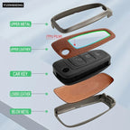 Zinc Alloy + Silicone Car Key Case Cover for Ford Fiesta Ranger C-Max S-Max Focus 3 4 Galaxy Mondeo Transit Tourneo Custom MK4